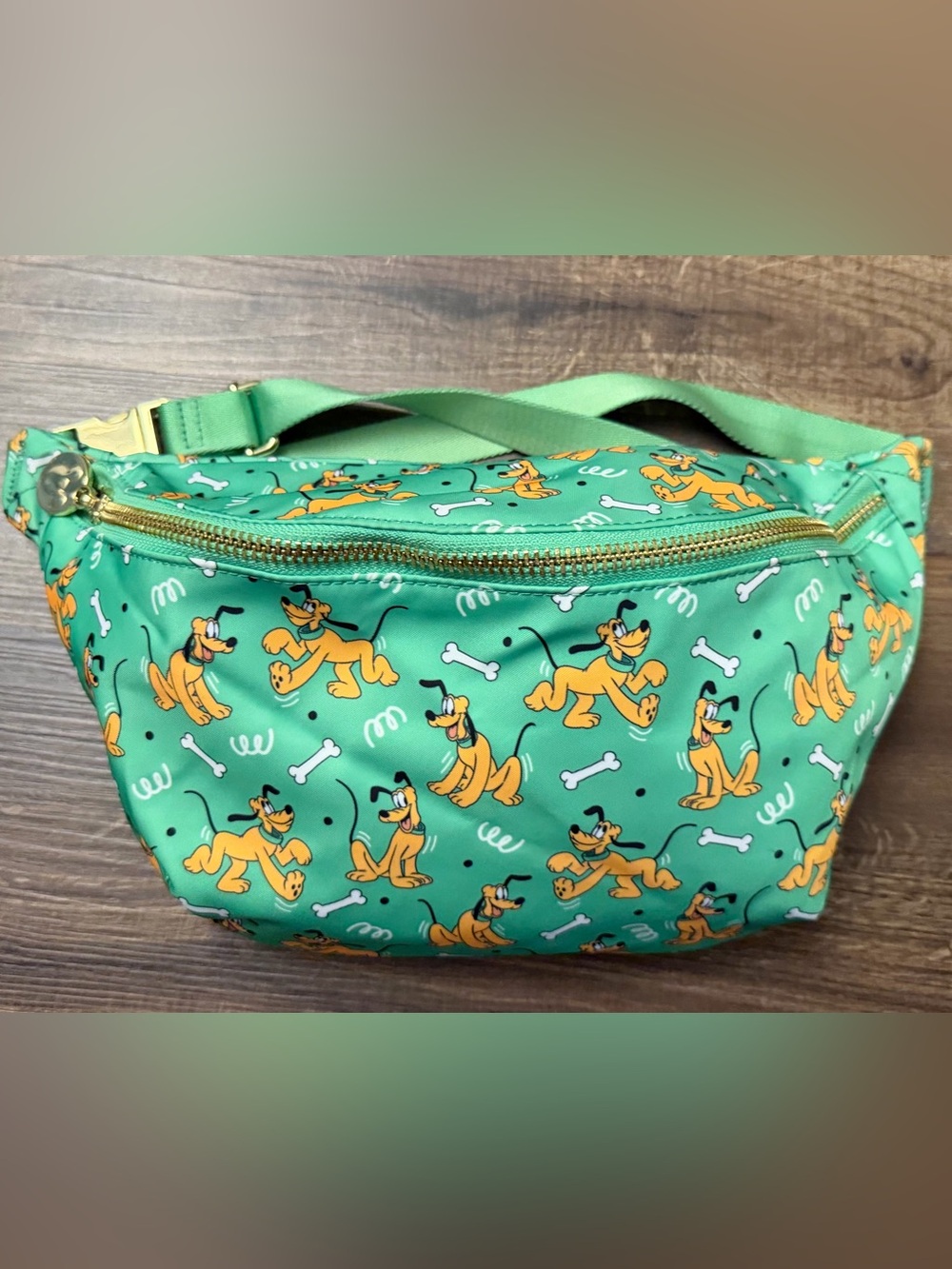 Stoney Clover Lane x Disney Pluto Jumbo Fanny Pack Playful Like Pluto Green Rare